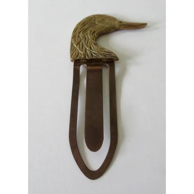 Metal Vintage 1950's Mid-Century Mallard Duck Book Page Marker/Page Holder For Sale - Image 7 of 11