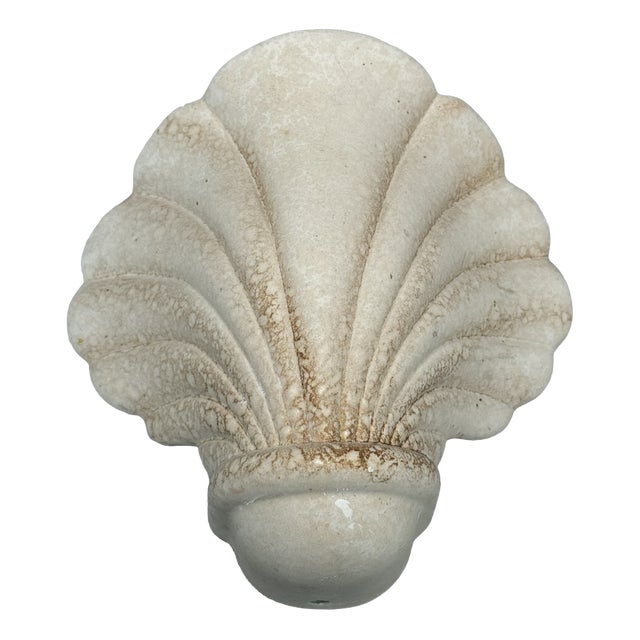 Hollywood Regency Shell-Shaped Ceramic Wall Light, 1970s For Sale