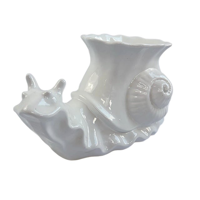 1980's Blanc De Chine Large Snail Planter For Sale - Image 10 of 10