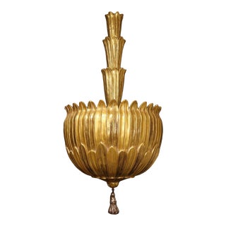 Bespoke Giltwood Hand-Carved Fixture For Sale