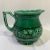 American Americana Green Milk Pitcher With Floral Design For Sale - Image 3 of 7