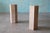 Modern 1960s Post Modern Travertine Hexagonal Pedestal Column End / Drink Tables - Set of 2 For Sale - Image 3 of 10