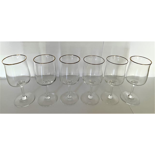 1970s Lenox "Intrigue" MidCentury Handblown Crystal Wine Glasses Set