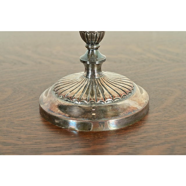 Tiffany & Co. Style Antique Victorian Silverplate Three-Light Candelabra For Sale - Image 10 of 16