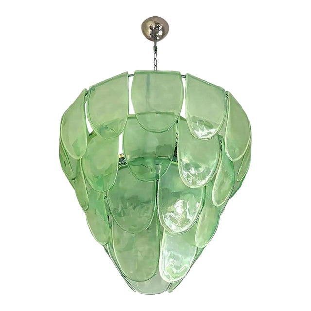 Modern Green Petal Murano Glass Chandelier by Simoeng For Sale - Image 6 of 6