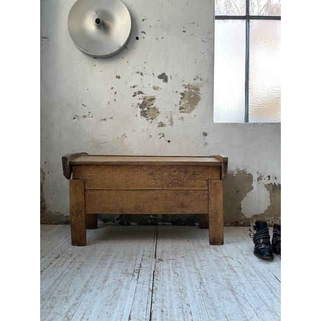 Arts & Crafts Wood Trunk, 1900s For Sale - Image 13 of 18