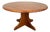 Mid-Century Modern Round Teak Dining Table With Sculptural Pedestal Base For Sale