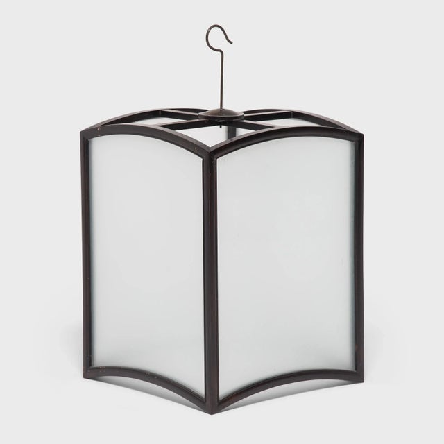Modern Chinese Arched Square Lantern For Sale - Image 3 of 6