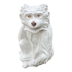 1960s Italian Glazed Ceramic Monkey Sculpture