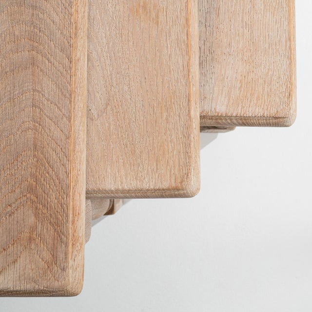 1970s 1970s Set Of Three Oak Nesting Tables For Sale - Image 5 of 13