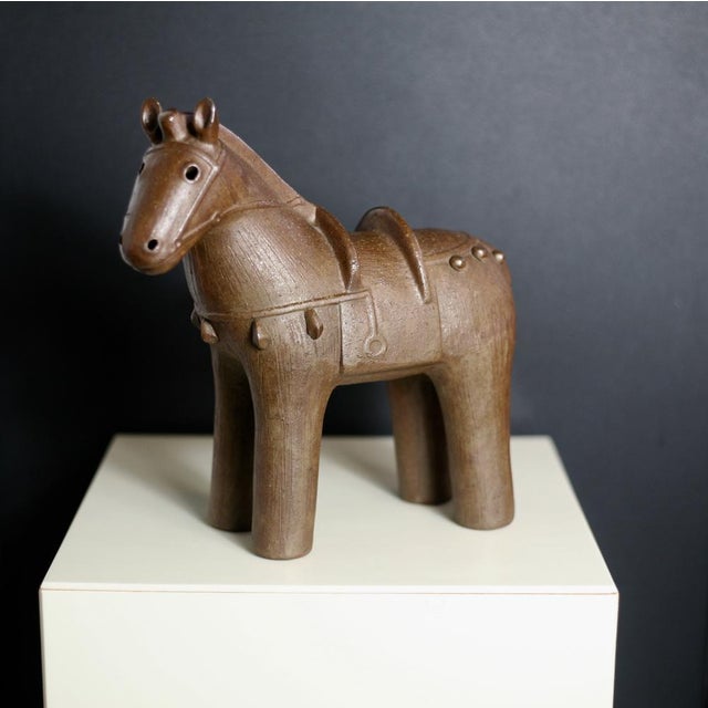 Japanese Ceramic Horse, 1950s For Sale - Image 14 of 17