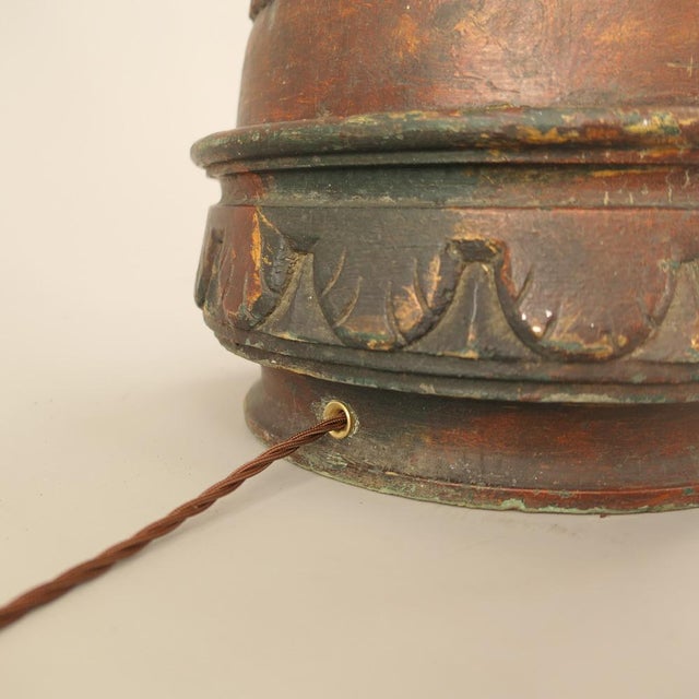 Large Foyer Floor Lamp in Wood and Bronze, Budapest, 1900s For Sale - Image 9 of 18