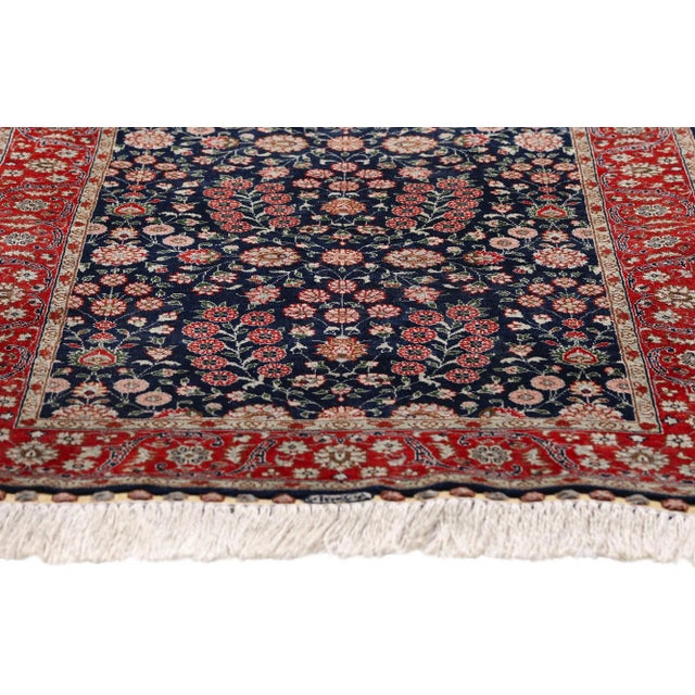 Vintage Turkish Silk Hereke Rug, 02'01 X 03'00 For Sale - Image 4 of 11