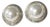 Vintage Faux Pearl Earrings Round Shape Rhinestones Clip on White Gold Tone For Sale