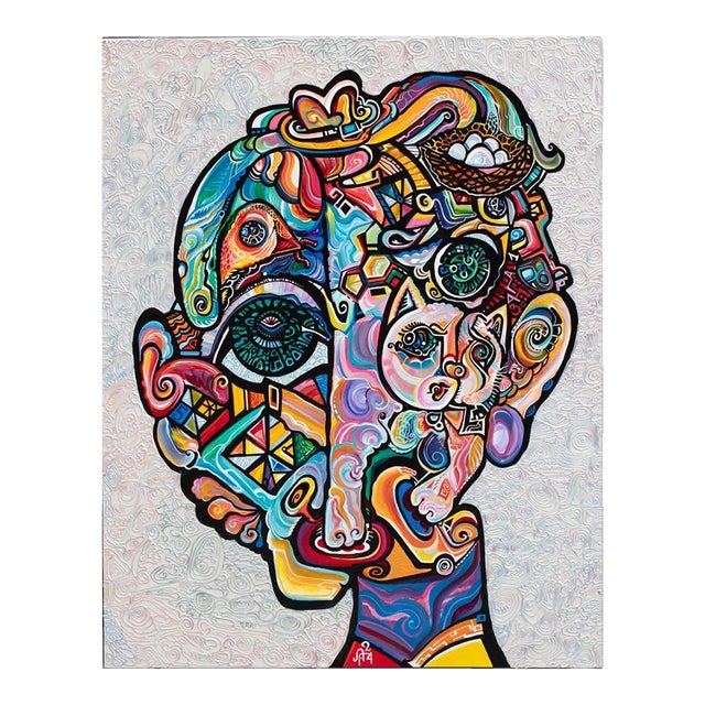 Alexander Arshansky, "Catfishing" Abstract/Cubist Piece For Sale