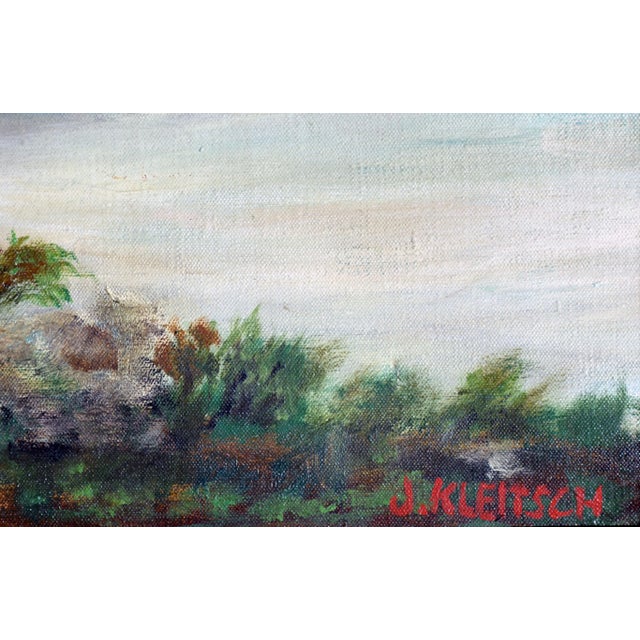 1920s Mountain Lake Landscape by Joseph Kleitsch For Sale - Image 5 of 7