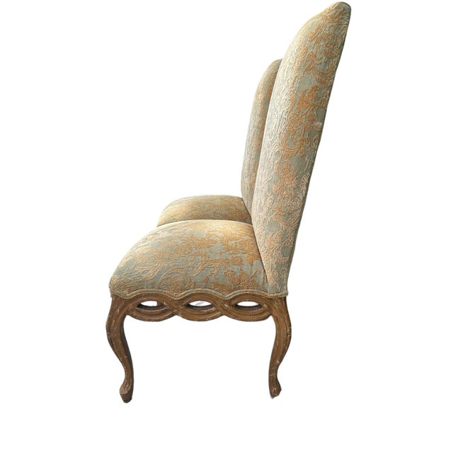 Wood 1930s French 4 Pretzel Ribbon Back French Hollywood Regency French Provincial Rococo Dining Chairs- Set of 2 For Sale - Image 7 of 10