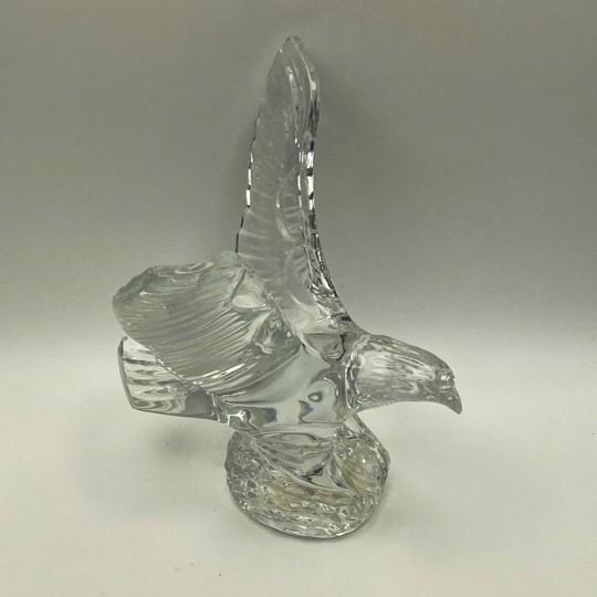 Transparent Waterford Crystal Fred Curtis Sculpture/Figurine - Eagle With Outstretched Wings (Vintage, Model #105153) For Sale - Image 8 of 18