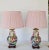 Vintage Tobacco Leaf Lamps With Pink Pleated Shades - a Pair For Sale - Image 13 of 13