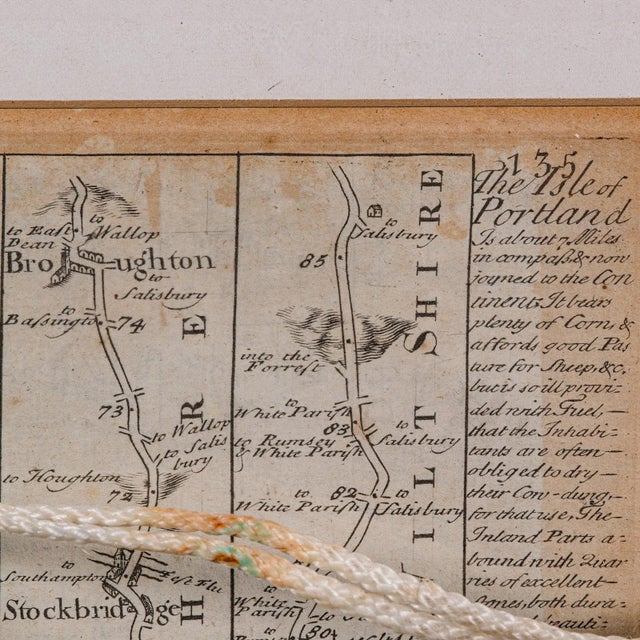 1750's Antique Coaching Road Map For Sale - Image 11 of 12