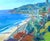 Fine art French Oil painting painted in Plein air in the Pacific Palisades community in Los Angeles. Excellent quality...