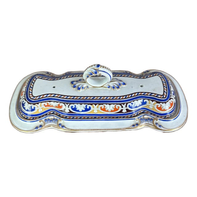 19th Century Copeland Ironstone Barber Shop Razor Box For Sale