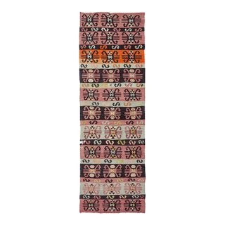 Vintage Decorative Turkish Kilim Runner - 3`9 For Sale