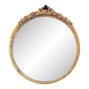 Carolina Mirror Company Round Gilt Mirror