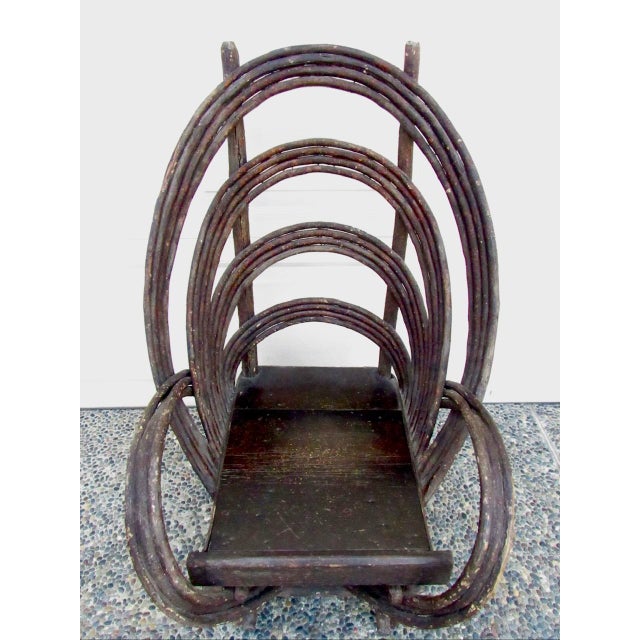 Rustic Antique Folk Art Bentwood Twig Chair For Sale - Image 3 of 18