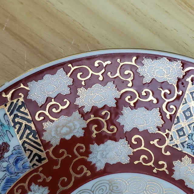 Gorgeous Antique Gold Imari Hand Painted Japanese Plate, 10" Diameter For Sale In Washington DC - Image 6 of 8