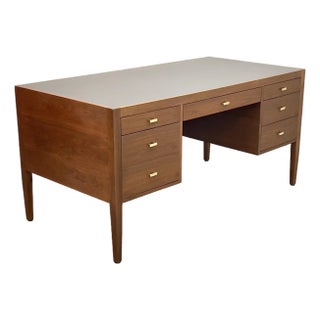 Mid Century Modern Walnut Desk For Sale