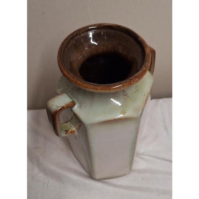 Vintage Ceramic Vase with Double Handles from Scheurich, 1980s For Sale - Image 3 of 5