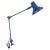 Blue Italian Mid-Century Modern Blue Metal Table Lamp with Clamp, 1970s For Sale - Image 8 of 8