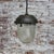 Vintage Industrial Grey and Clear Striped Glass Pendant Light For Sale - Image 6 of 7