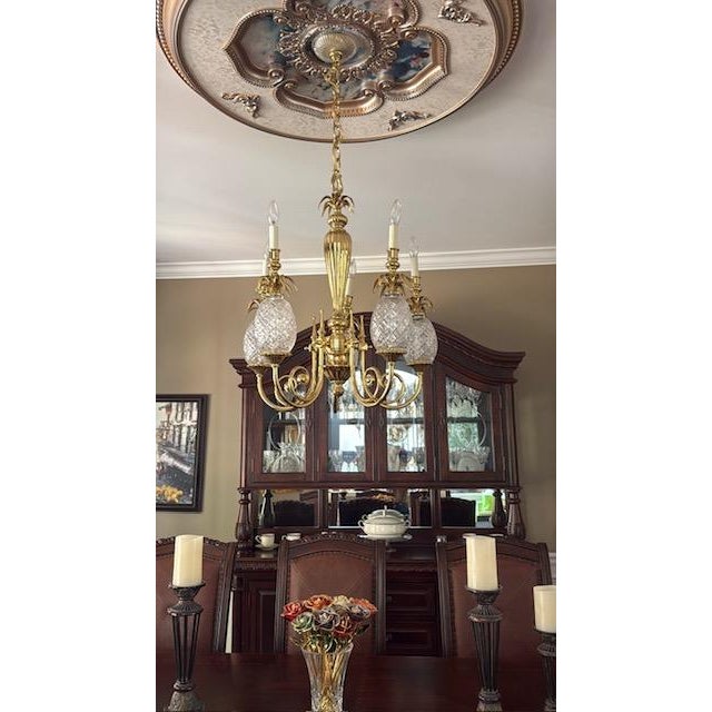 5 Arm Chandelier Hospitality Collection by Waterford Crystal For Sale In Philadelphia - Image 6 of 7