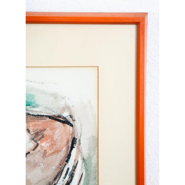 Mid Century Modern Watercolor George Constant Bull Signed Painting Original For Sale In Sacramento - Image 6 of 12