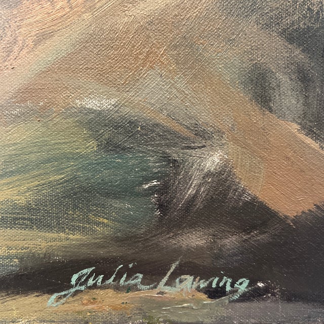 Impressionist Block Island Forest, Original Landscape Oil Painting by Julia Lawing For Sale - Image 3 of 7