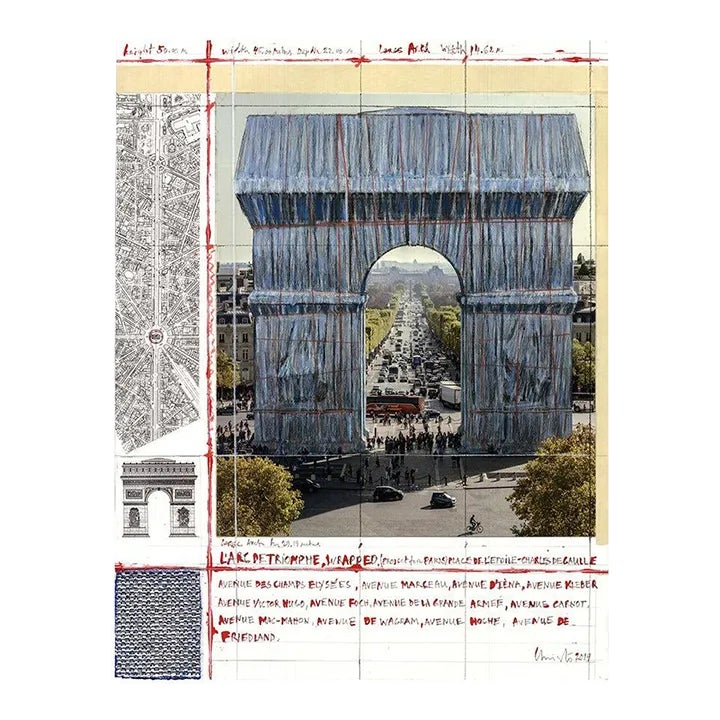 2019 Javacheff Christo 'L'Arc de Triomph, Wrapped Project for Paris III ...