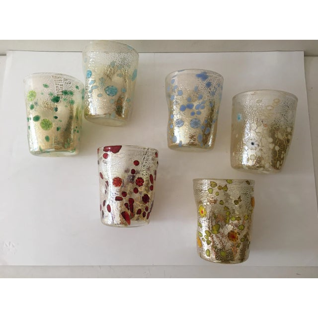 2000s "Murrisa Murano Glass" Glasses- Set of 6 For Sale - Image 6 of 11