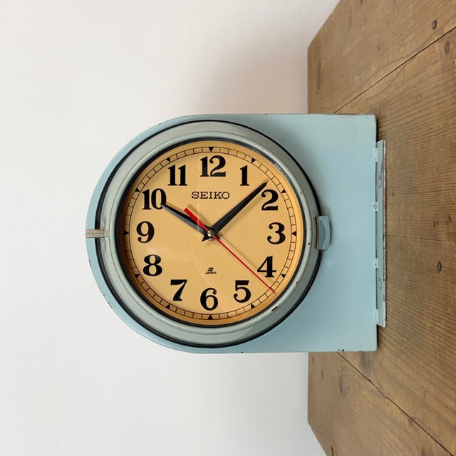 Vintage Seiko ships wall clock designed during the 1980s in Japan. These clocks were used on large Japanese tankers and...