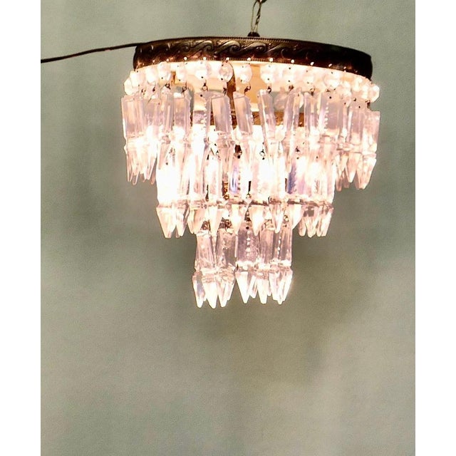 3-Tier Waterfall Chandelier, 1930s For Sale - Image 6 of 7