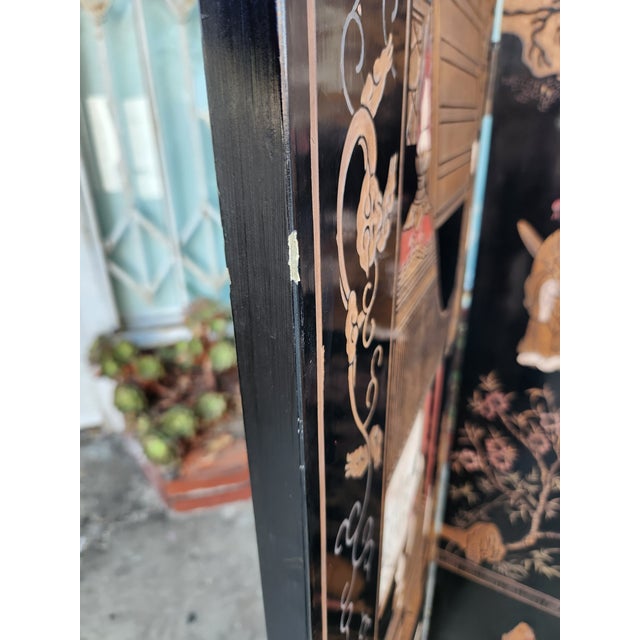 Vintage Asian Ming Style Coromandel Chinoiserie For Sale - Image 11 of 12