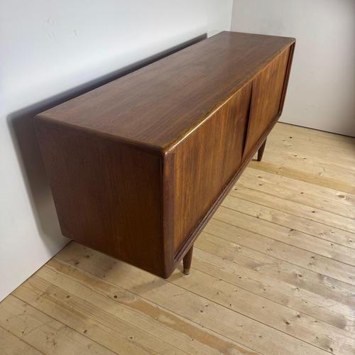 Mid-Century Teak Sideboard with Retractable Doors, 1960s For Sale - Image 5 of 11