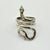 1990s Vintage Southwestern Boho Chic Figurative Sterling Silver Snake Ring - Size 6 For Sale - Image 4 of 12