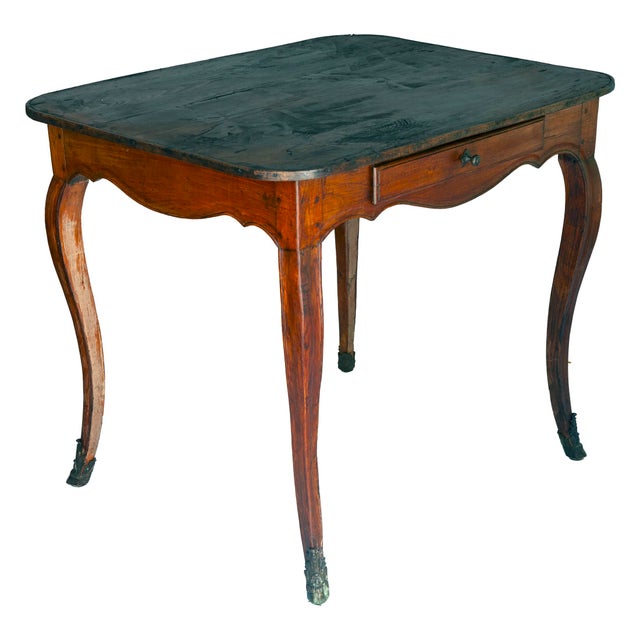 Antique Wood Side Table W/ 2 Drawers For Sale - Image 4 of 11