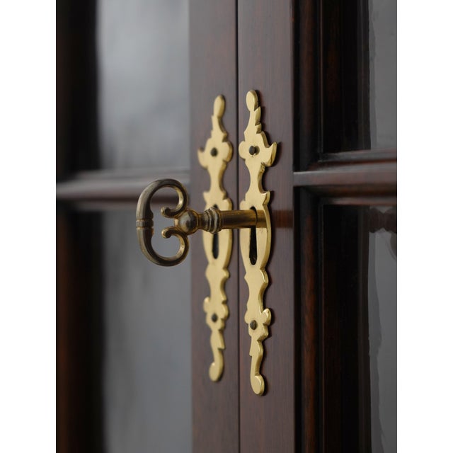 Wood Henkel Harris Mahogany Corner Cabinet For Sale - Image 7 of 18