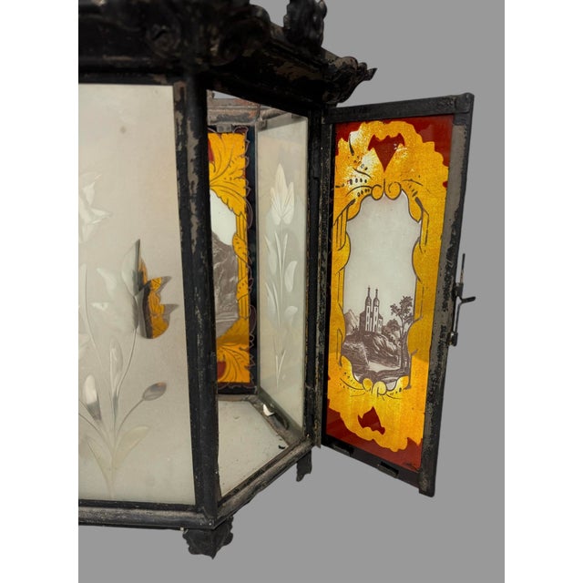 Late 19th Century Late 19th Century Glass Hanging Lantern For Sale - Image 5 of 10