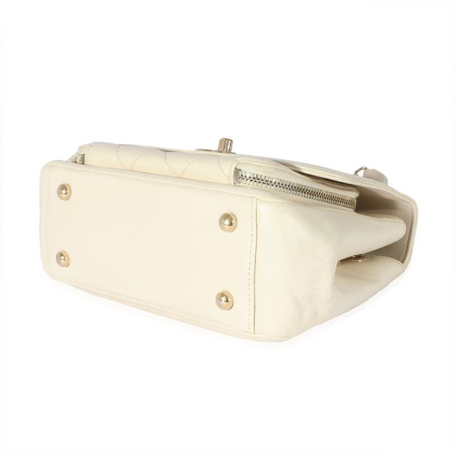 Animal Skin Cream Caviar Mini Business Affinity Flap For Sale - Image 7 of 8