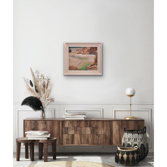 Stanley Horace Gardiner, Tide Pools, Porthcurno Beach, Cornwall. 1930s, Oil Painting, Framed For Sale - Image 17 of 18