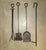 Set of Three Vintage French Country Black Iron Fireplace Tools Plus Poker Tool For Sale - Image 16 of 17